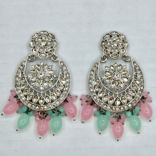 Faux Kundan and Bead Earrings - E559
