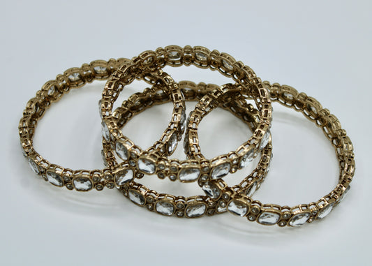 Faux Kundan Bangle Set - E2244