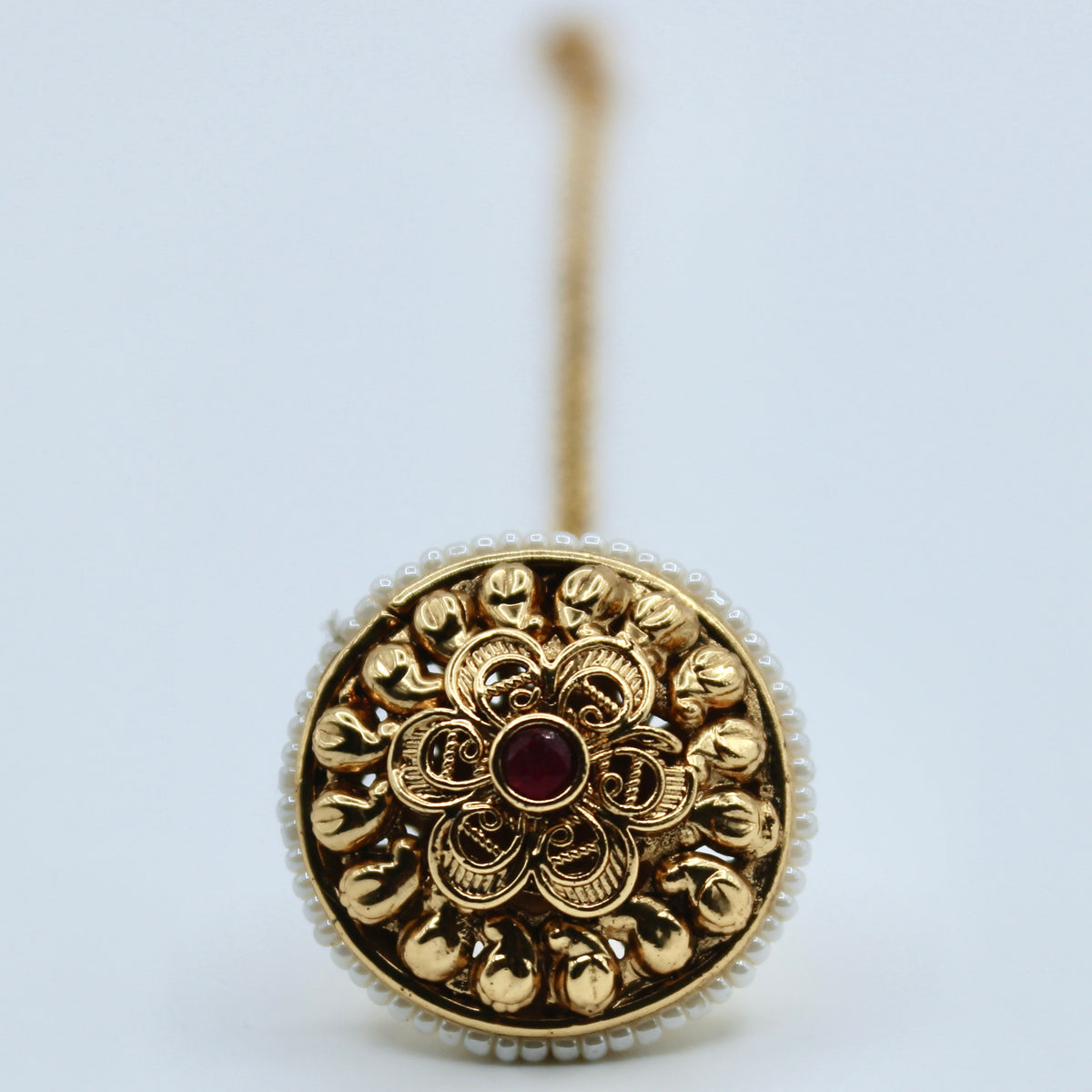 Studded Rajistani Teeka with Beads - E527