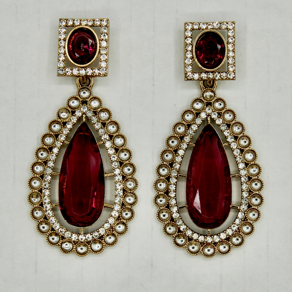 Traditional Cubic Zirconia Earrings - E549