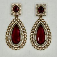 Traditional Cubic Zirconia Earrings - E549