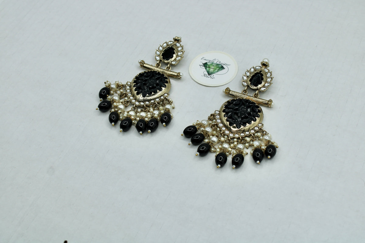 Hand-Crafted Oxidized Earrings - E4007