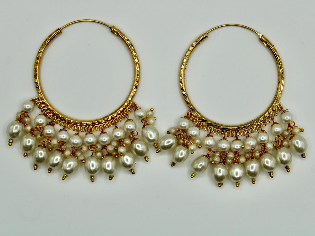 Faux Pearl Baali Earrings - E535