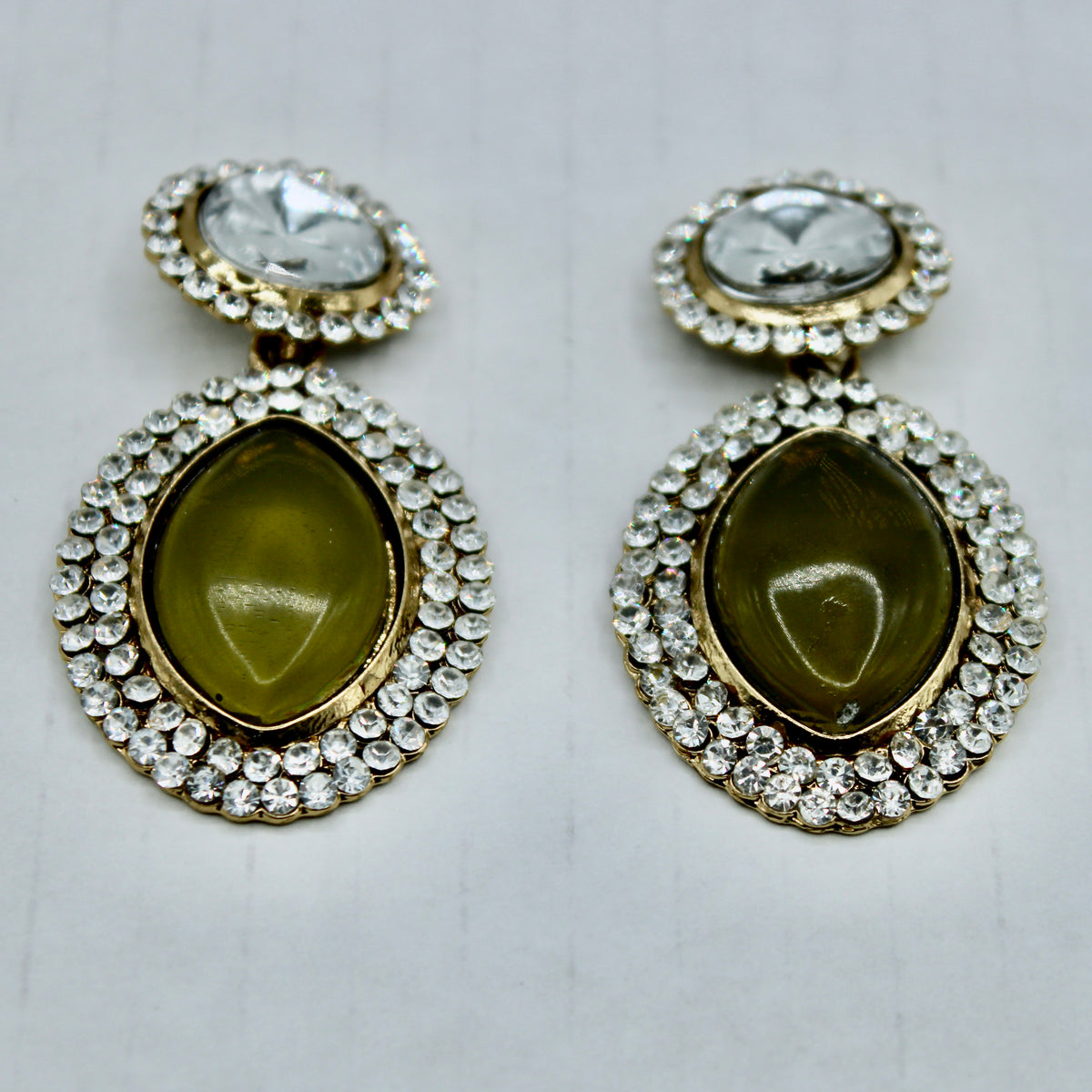 Cubic Zirconia Cocktail Earrings - E543