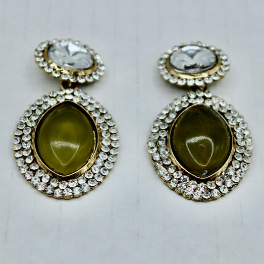 Cubic Zirconia Cocktail Earrings - E543
