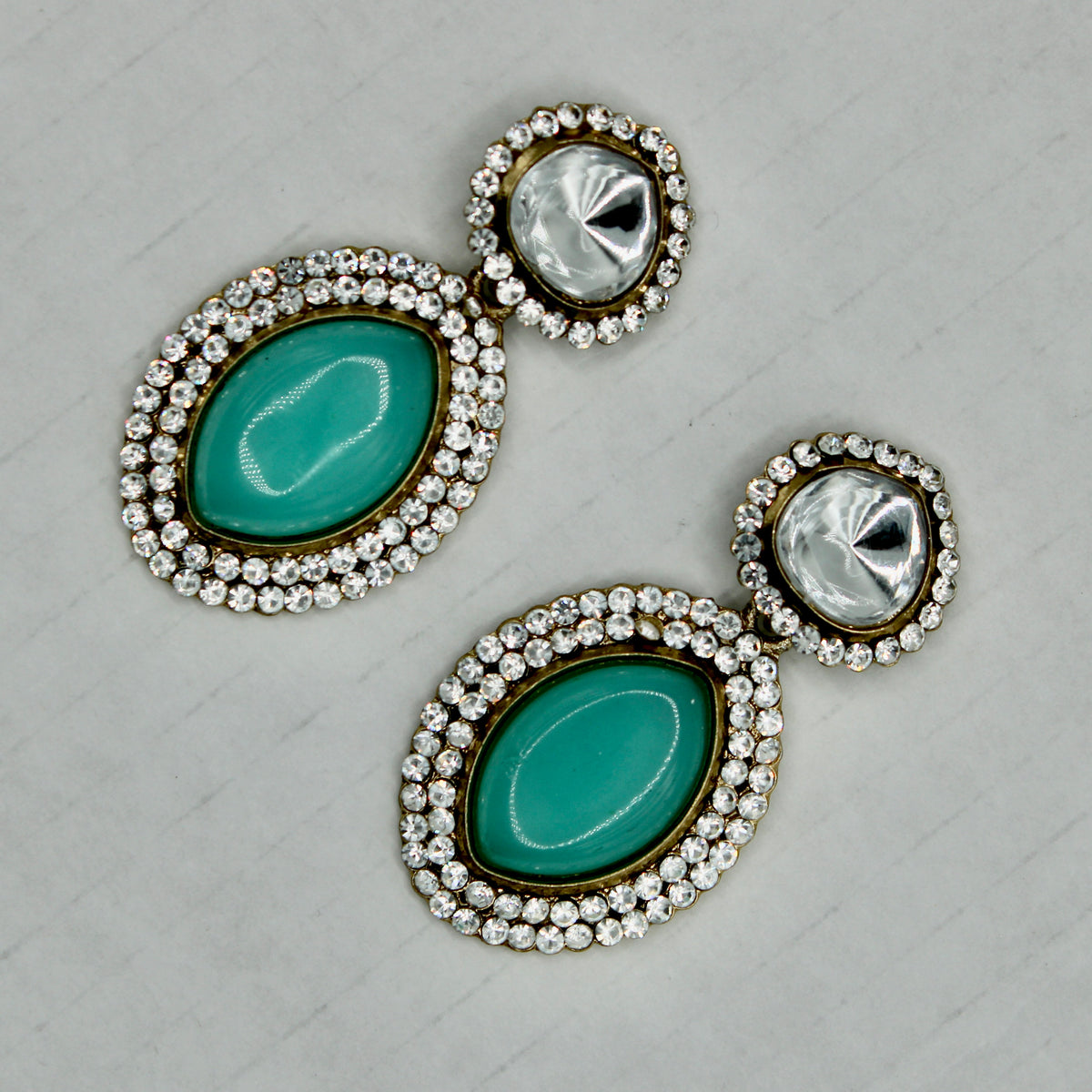Cubic Zirconia Cocktail Earrings - E543