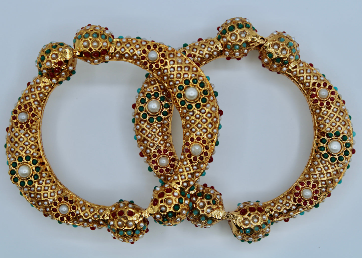 Nauratan Studded Rajisthani Kada - E2227