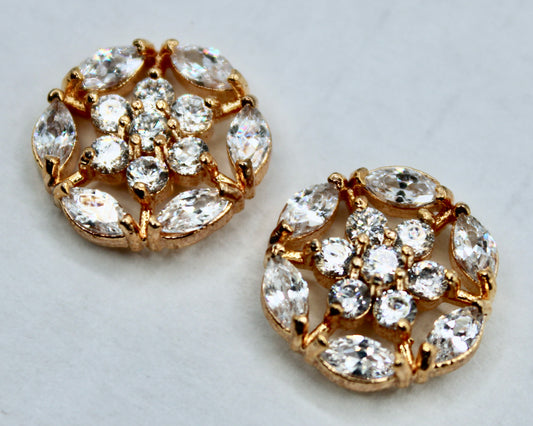 Floral Cubic Zirconia Studs - E2318