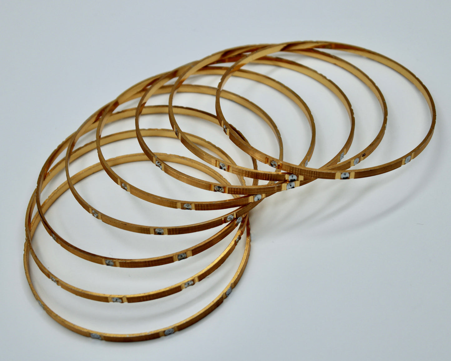 Studded Golden Bangle Set - E2269