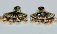 Mosaic Stone and Crystal Earrings - E550