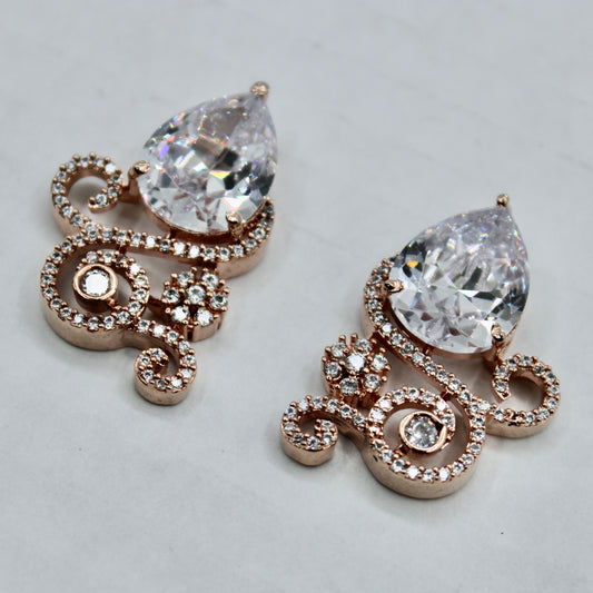 Pear-Cut Cubic Zirconia Studs - E2354