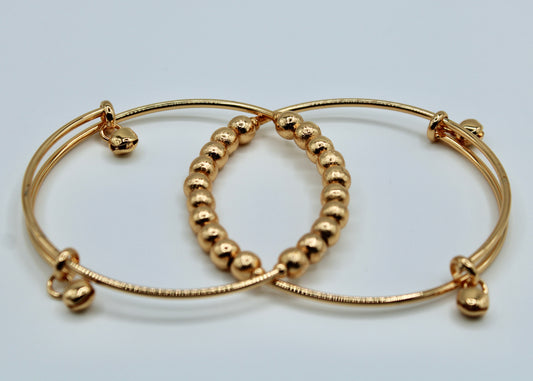 Golden Appliqué Bangles - E2231