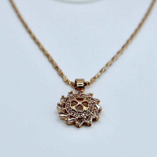 Studded Cubic Zirconia Studded Necklace - E2296