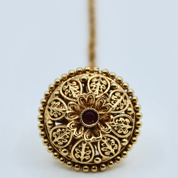 Studded Rajistani Teeka with Golden Appliques - E528