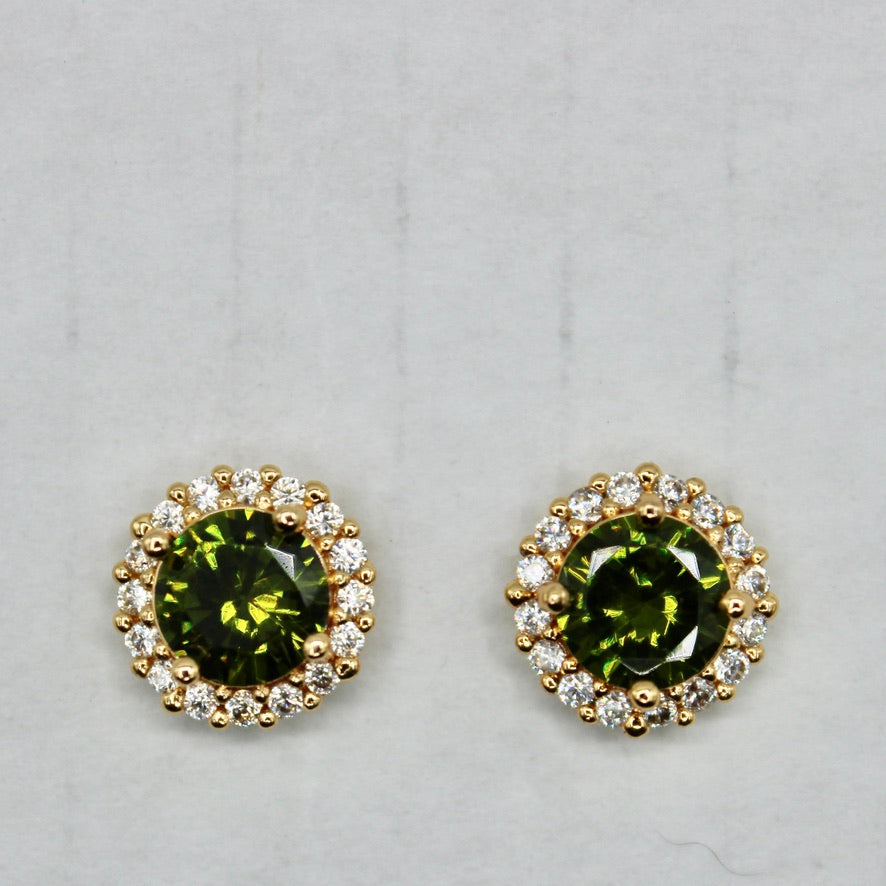 Traditional Cubic Zirconia Studs - E2334