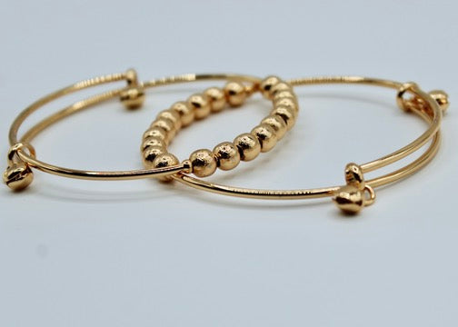 Golden Appliqué Bangles - E2231