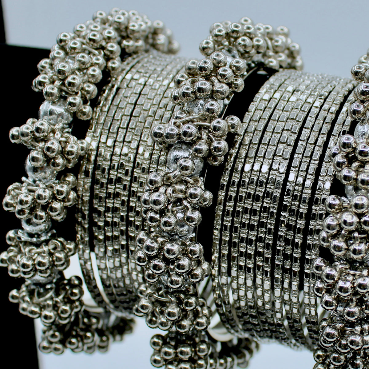 Silver Bangle and Kada Set - E503