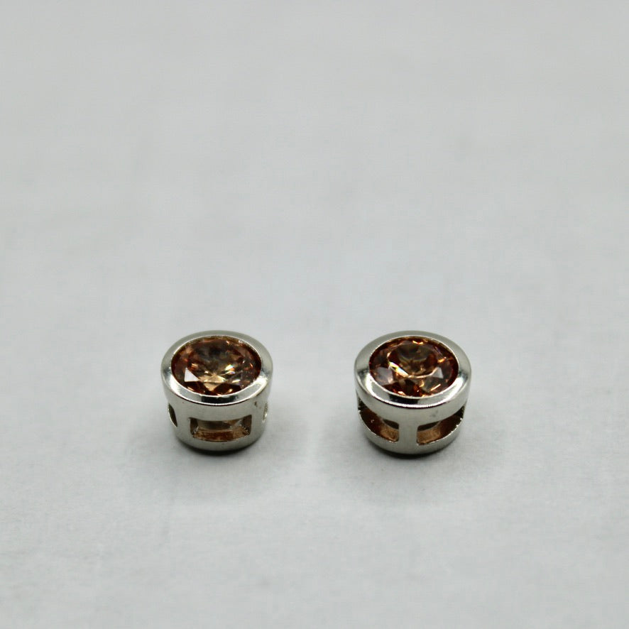 Nested Round-Cut Cubic Zirconia Studs - E2337