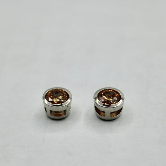 Nested Round-Cut Cubic Zirconia Studs - E2337