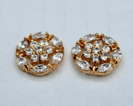 Floral Cubic Zirconia Studs - E2318