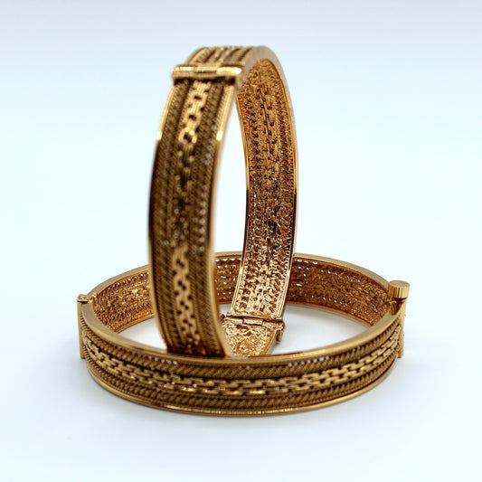 Golden Appliqué Kada Set- E2206