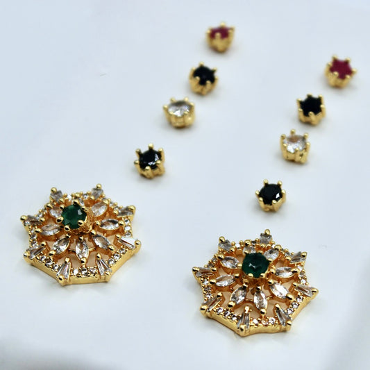 5-in-1 Cubic Zirconia Studs - E2347
