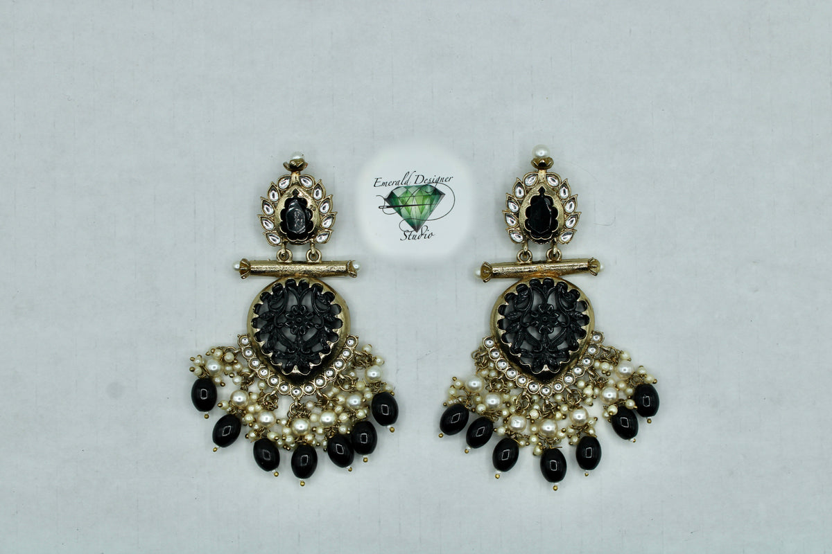Hand-Crafted Oxidized Earrings - E4007