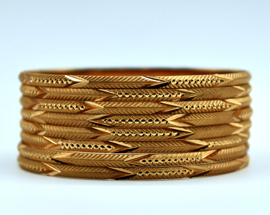 Traditional Golden Bangle Set - E2272