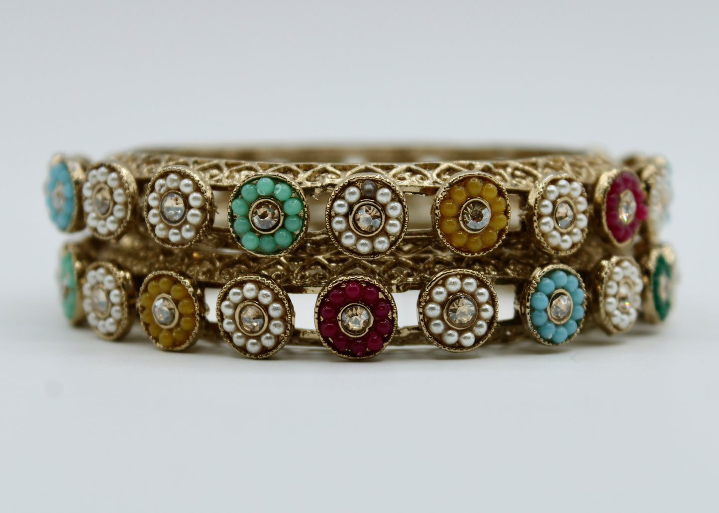 Nauratan Bead Bangle Set - E2246