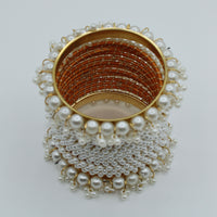 Faux Pearl Bangle Set - E500