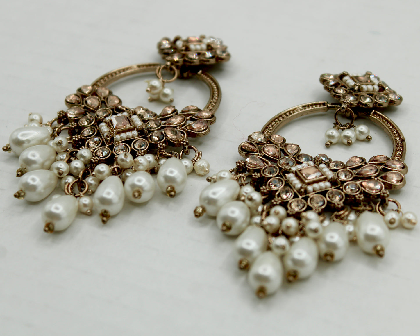 Faux Kundan and Pearl Earrings - E554