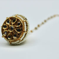 Kundan Rajistani Teeka with Bead Detailing - E529