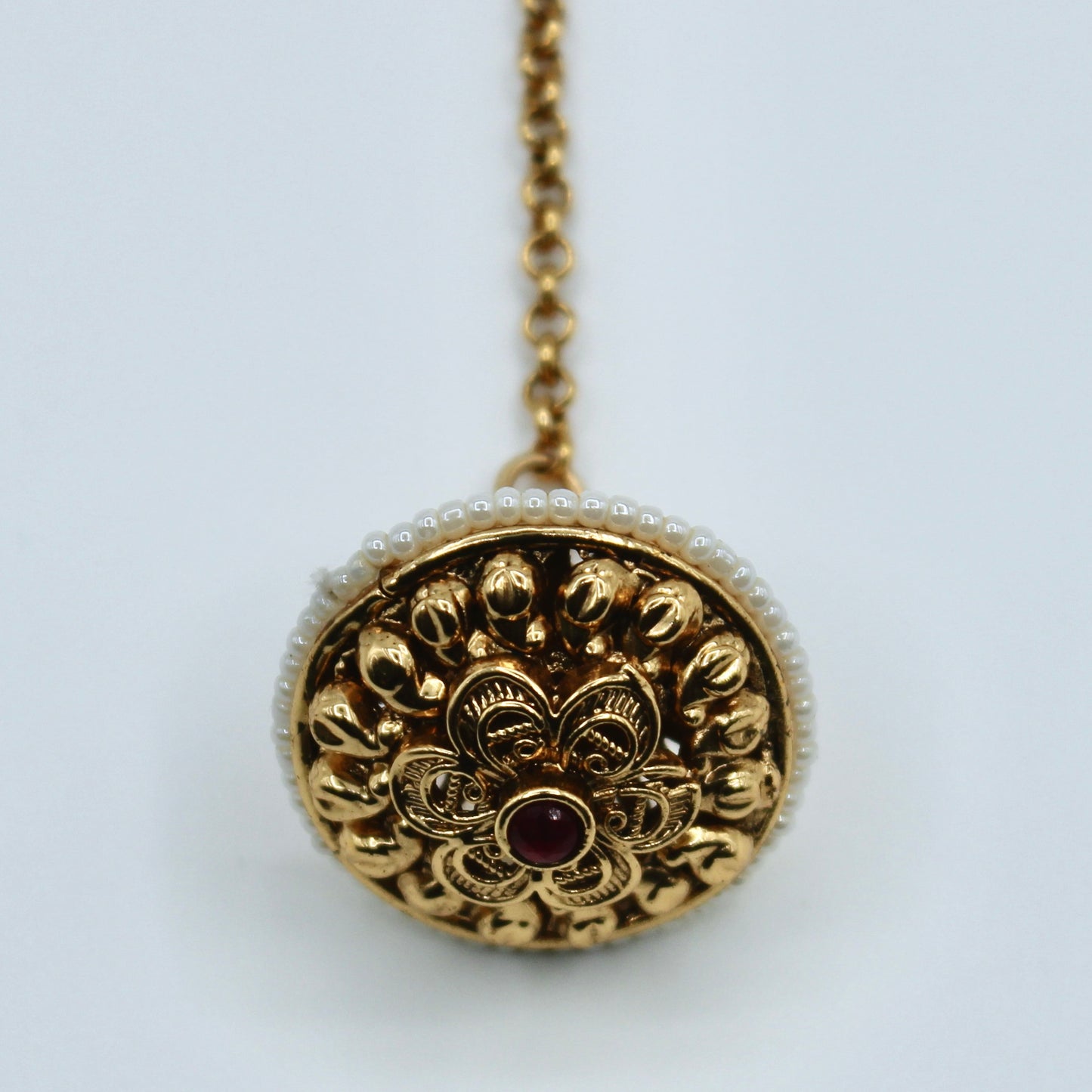 Studded Rajistani Teeka with Beads - E527