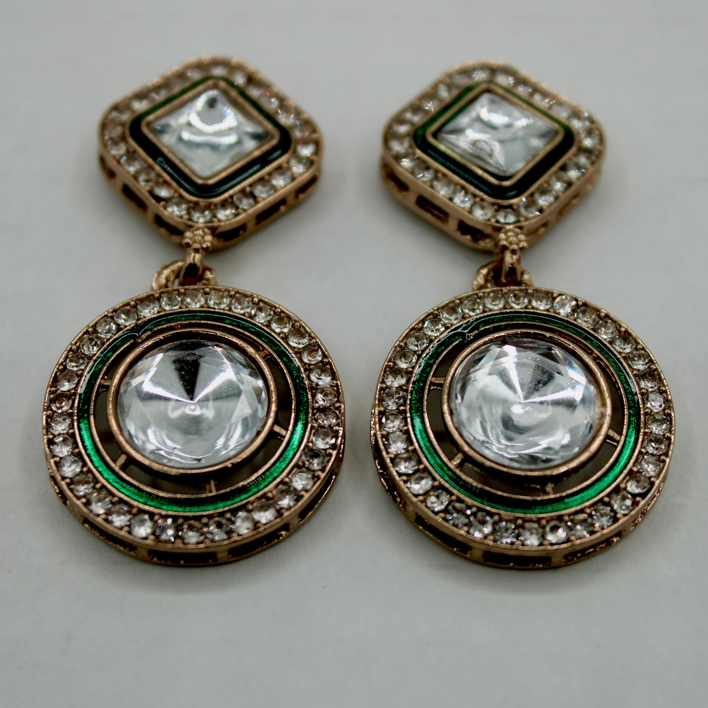 Cubic Zirconia Statement Earrings - E568