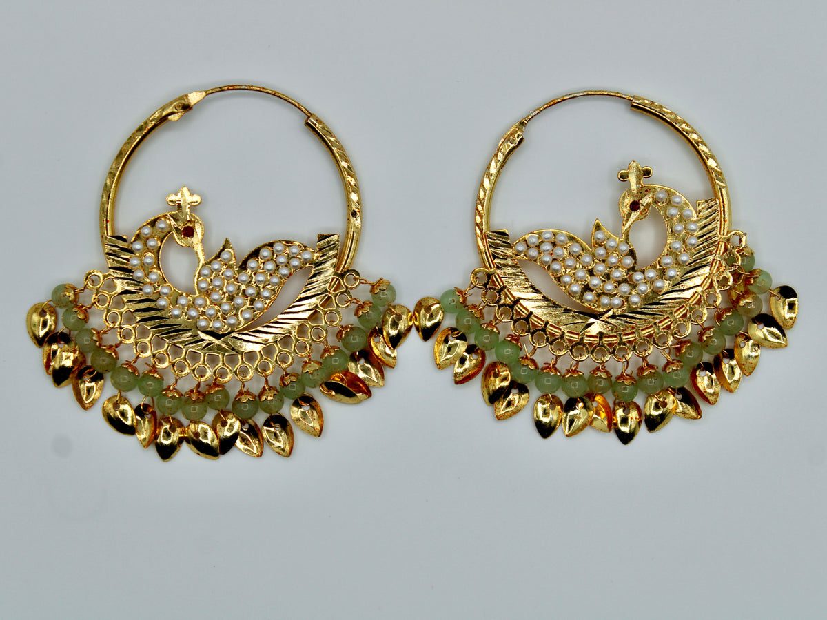 Faux Pearl and Crystal Baali Earrings - E533