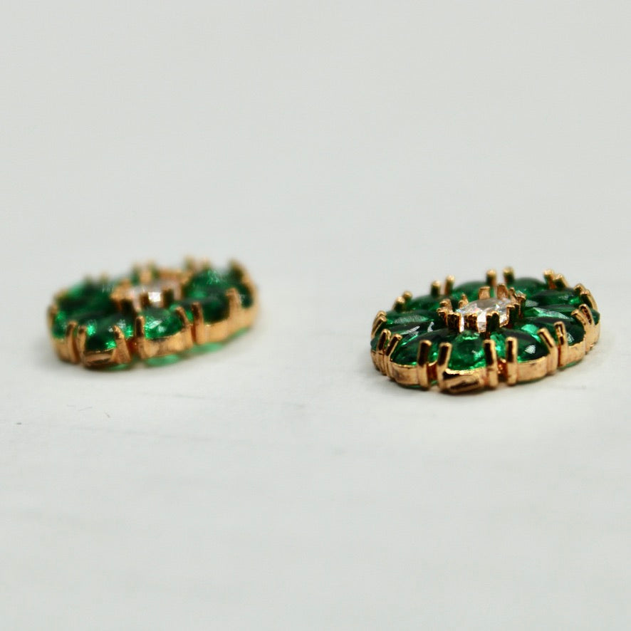 Floral Traditional Cubic Zirconia Studs - E2340