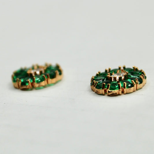 Floral Traditional Cubic Zirconia Studs - E2340