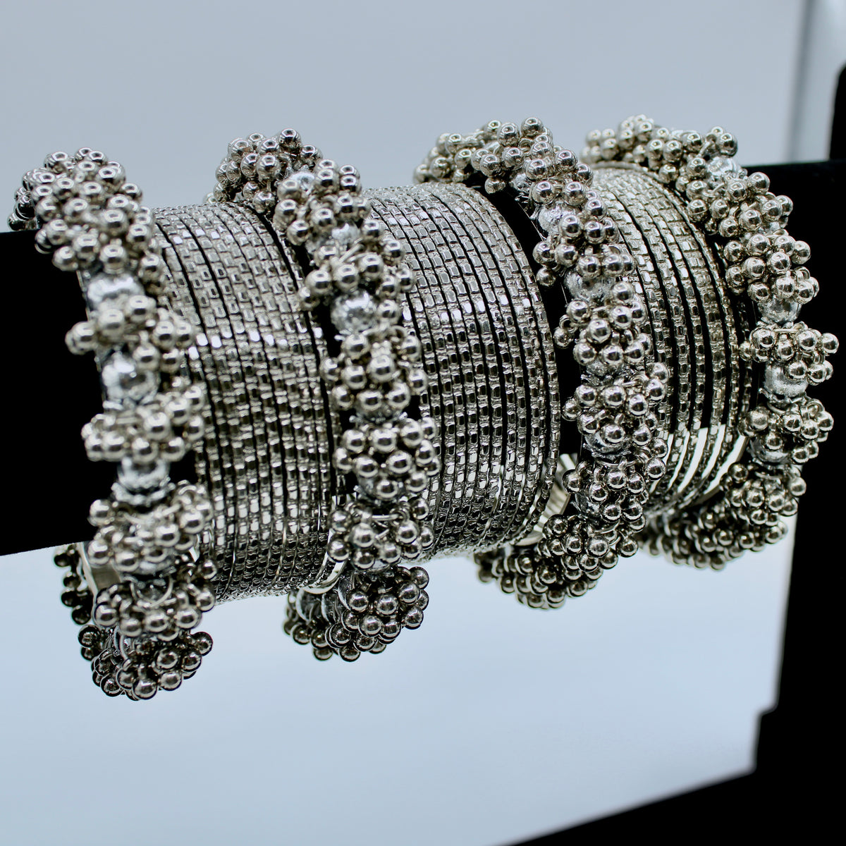 Silver Bangle and Kada Set - E503
