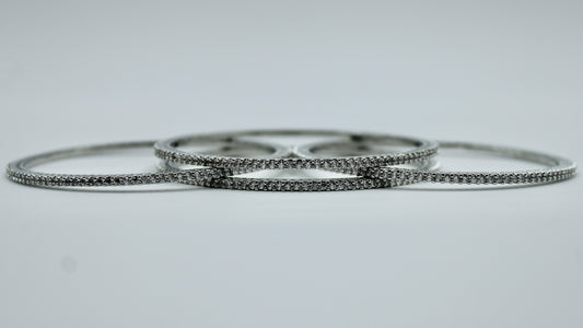 Cubic Zirconia Bangle Set - E2254