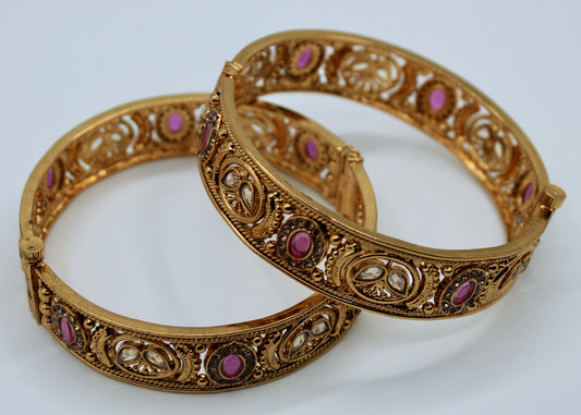 Kundan and Cubic Zirconia Kada Set - E2200