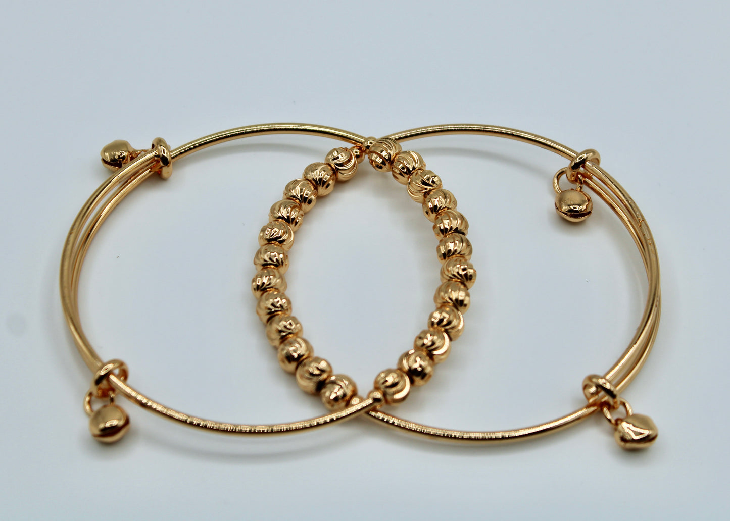 Golden Appliqué Bangles - E2231