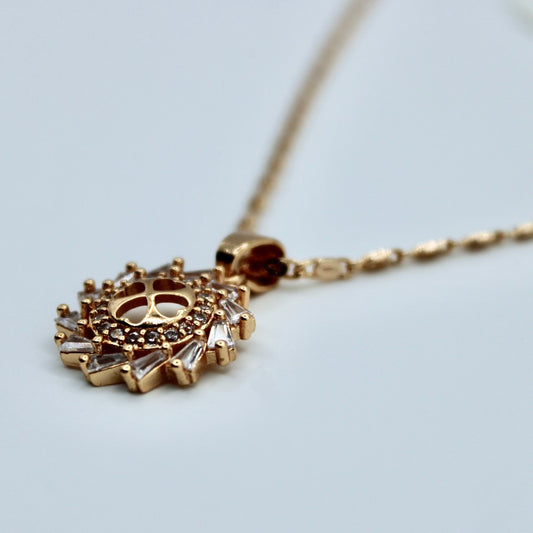 Studded Cubic Zirconia Studded Necklace - E2296