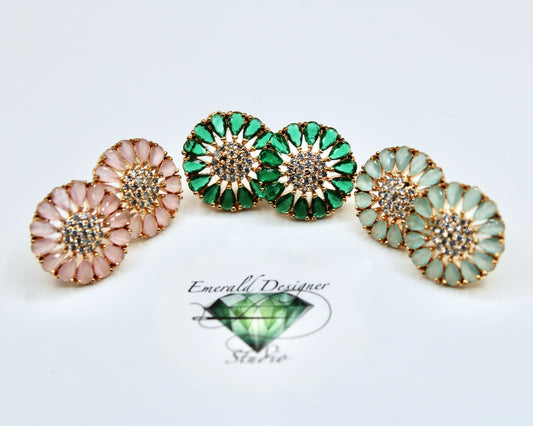 Pear-Cut Cubic Zirconia Traditional Studs - E2344