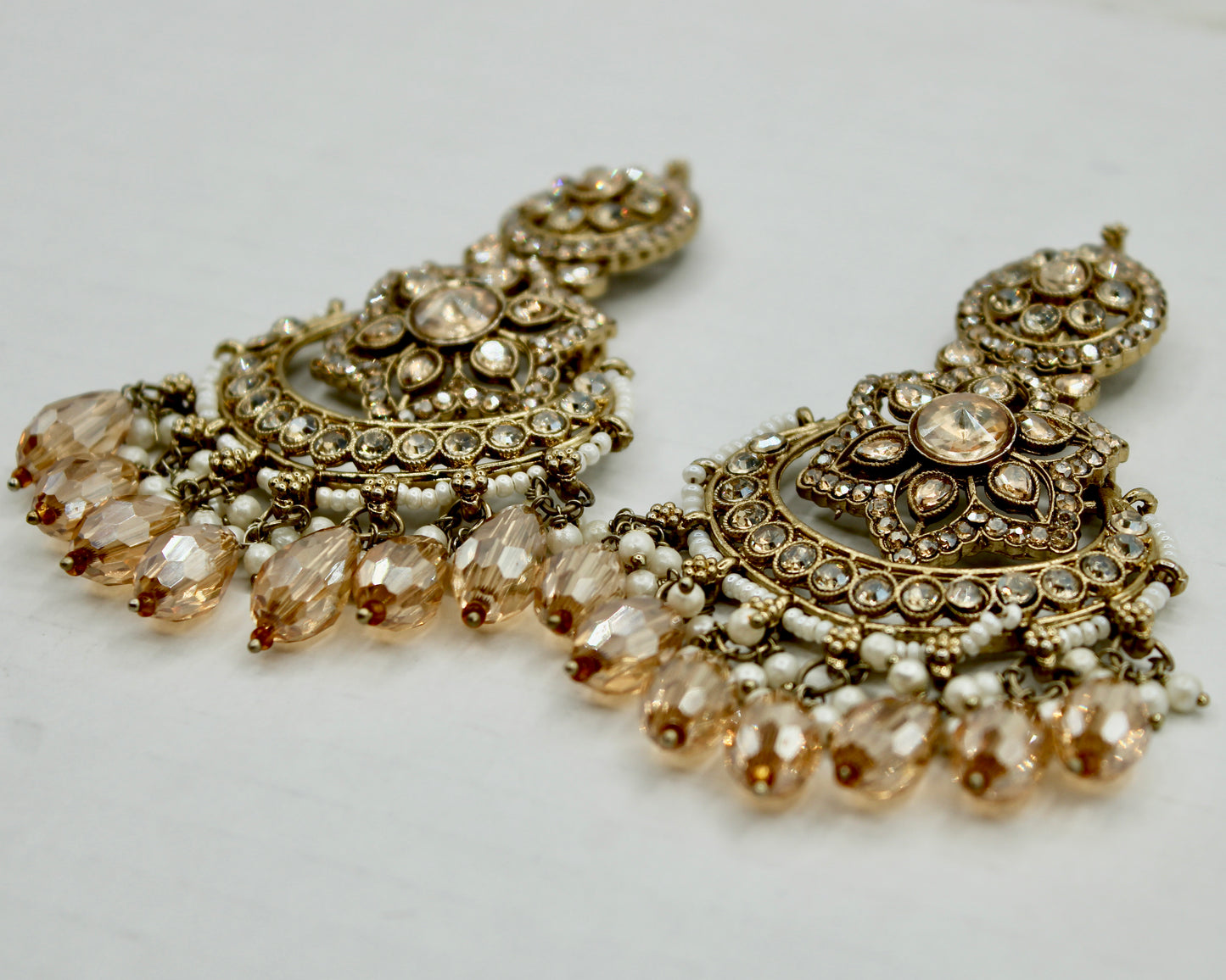 Faux Pearl and Kundan Earrings - E558