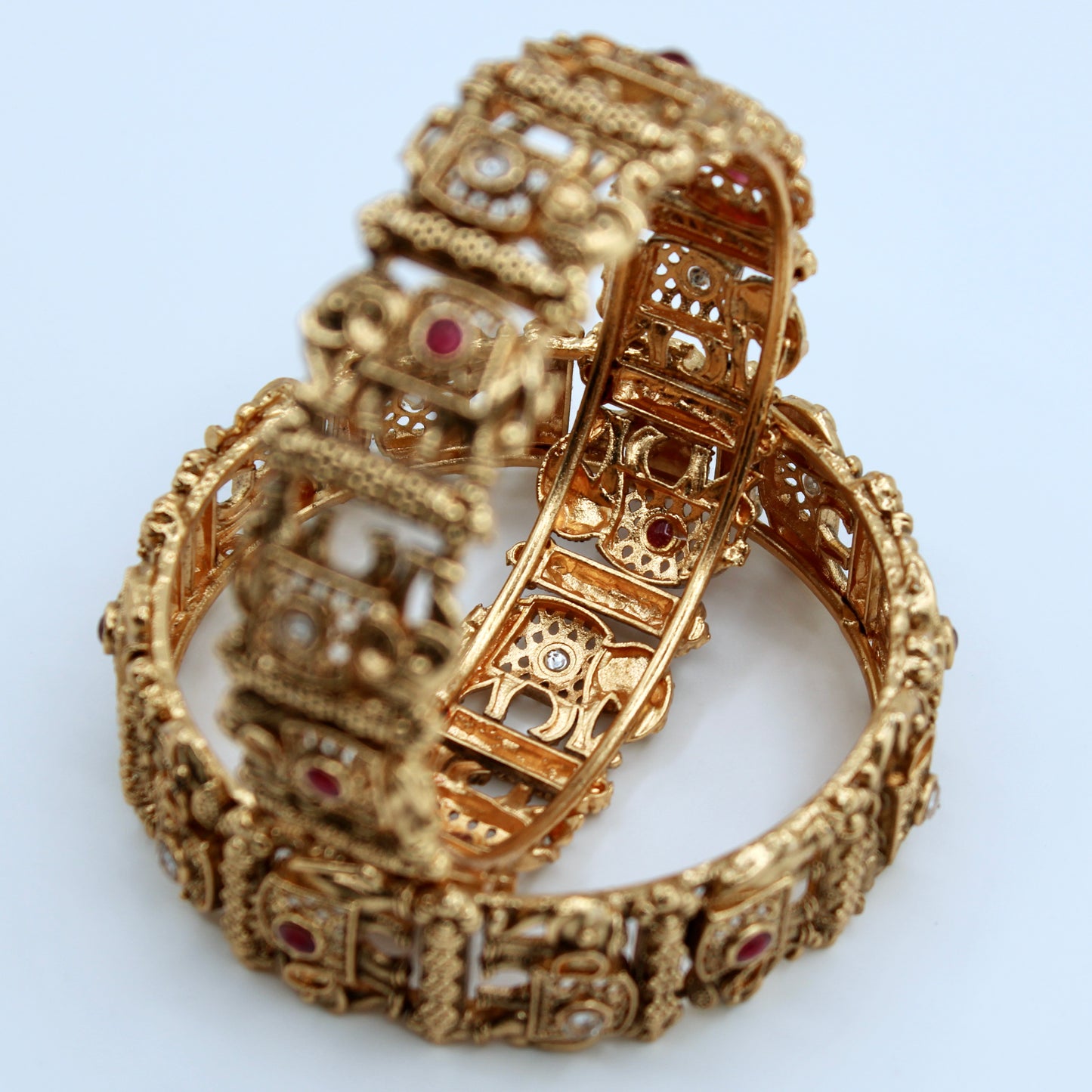 Traditional Cubic Zirconia Kada Set- E2235