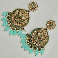 Kundan and Acrylic Bead Earrings - E552
