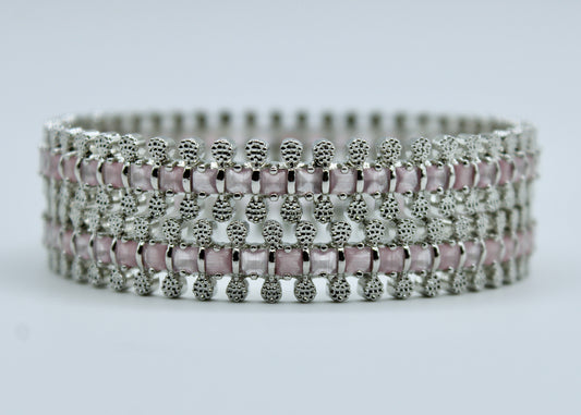 Studded Cubic Zironia Bangle Set - E2248