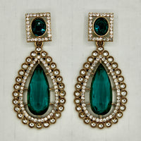 Traditional Cubic Zirconia Earrings - E549