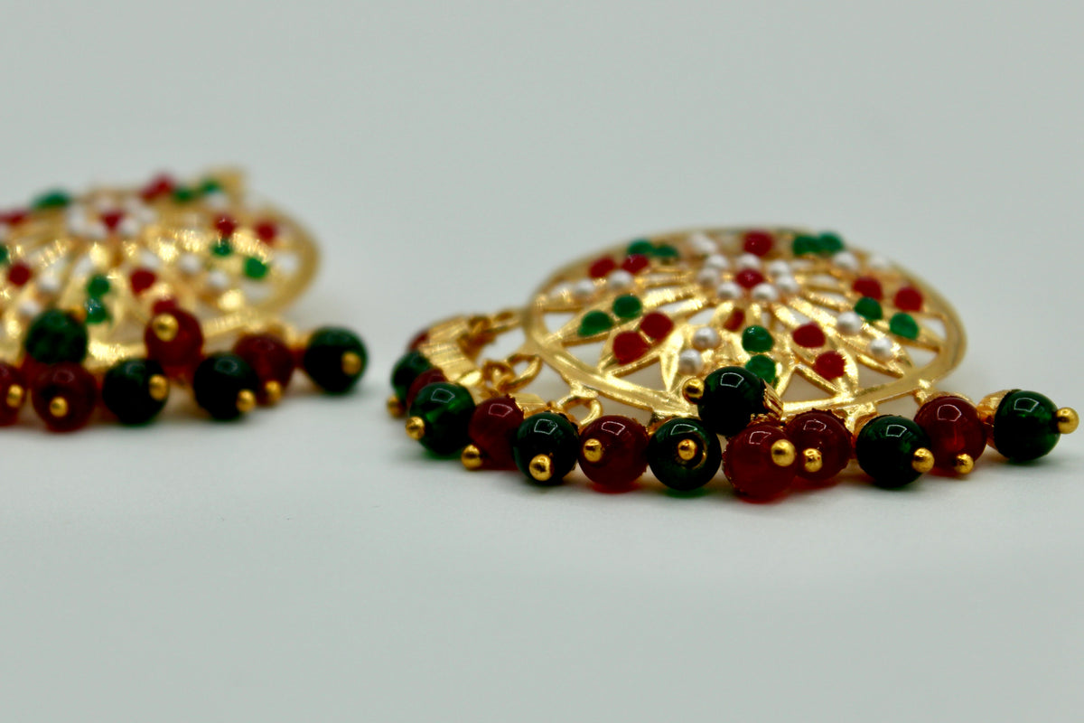Lightweight Nauratan and Crystal Earrings - E541