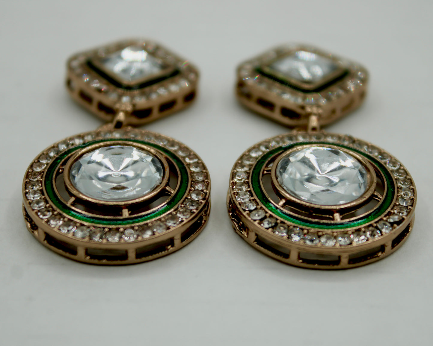 Cubic Zirconia Statement Earrings - E568